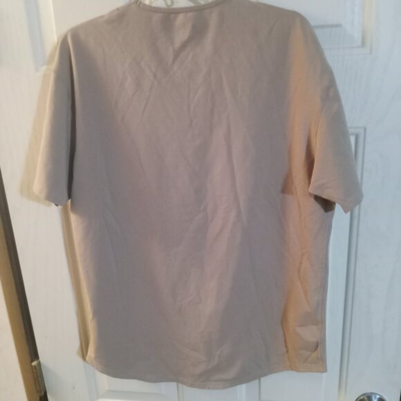 BYLT Premium Basics Men's Drop Cut Lux Short Sleeve Shirt XL Sand - Picture 3 of 8